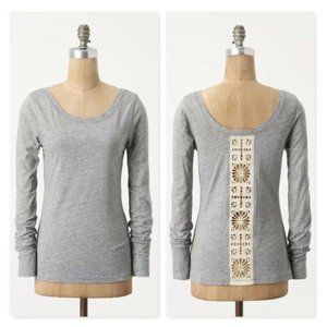 Anthropologie SATURDAY SUNDAY Size S Gray LACE